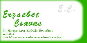 erzsebet csavas business card