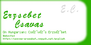 erzsebet csavas business card